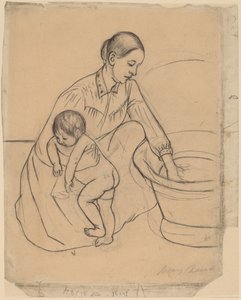 The Bath [recto], 1890-1891. od Mary Cassatt