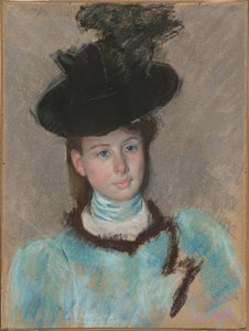 Černý klobouk od Mary Cassatt
