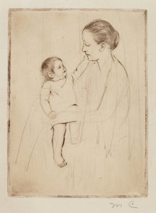 Pohlazení, c. 1891. od Mary Cassatt