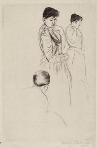 The Fitting, 1890-1891. od Mary Cassatt