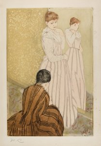 The Fitting, 1890-91 od Mary Cassatt