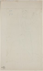 The Fitting [verso], 18901891. od Mary Cassatt