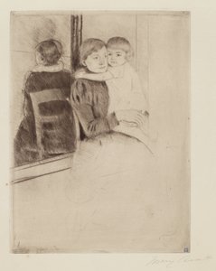 Zrcadlo, c. 1891. od Mary Cassatt