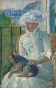 Mladá dívka u okna od Mary Cassatt