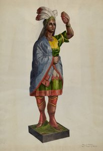 Prodejna doutníků Pocahontas, c. 1939.
