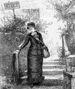 Žena při pohledu na dům k pronájmu od Mary Ellen Edwards