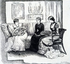 Dámy s fanoušky. od Mary Ellen Edwards