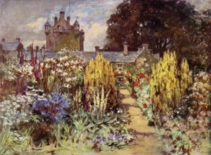 Skotské zahrady: Cawdor Castle (barevné lito)