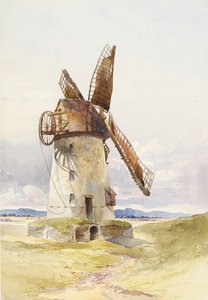 Lytham Mill, kolem 1845-55 (wc na papíře) od Mary Harper