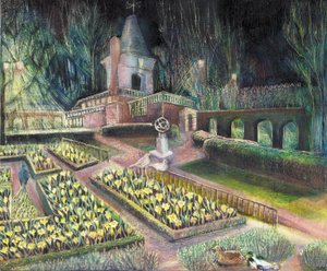 Květná zahrada, Holandsko park, 2002 (olej na bardovi) od Mary Kuper