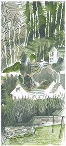 Somerset Valley, 2019 (akvarel) od Mary Kuper