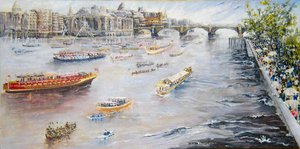 Jubilejní přehlídka na Temži od Mary Smith