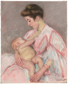 Ošetřování malého Johna, asi 1908 (olej na plátně) od Mary Stevenson Cassatt