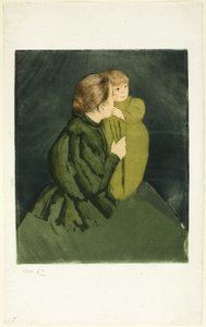 Rolnická matka s dítětem, asi 1895 (lept a akvatinta) od Mary Stevenson Cassatt