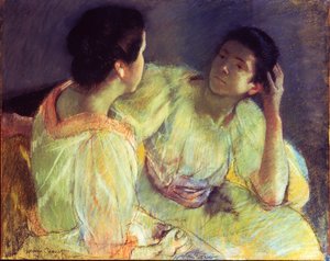 The Conversation, c.1896 (pastel na papíře položeném na plátně)