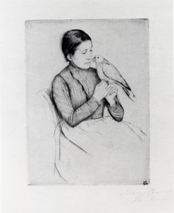 Papoušek od Mary Stevenson Cassatt