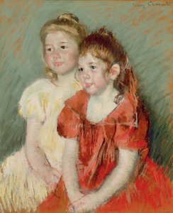 Mladé dívky, c.1900 (pastel na papíře)