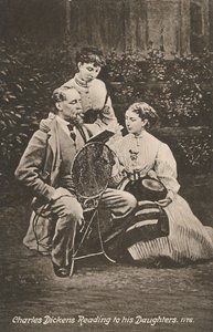 „Charles Dickens čte svým dcerám“, 1865
