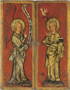 Zvěstování. Triptych Svaté tváře od Master Bertram of Minden