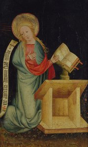 Virgin of the Annunciation, from The Harvester Altar, c.1410 (tempera na dub) (viz také 145253 a 145254)