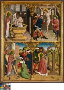 Legenda o sv. Jiří, kolem 1500-10 (olej na panelu) od Master Bruges
