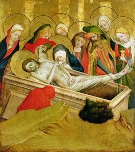 Pohřeb, deska z oltáře sv. Tomáše z kostela sv. Jana v Hamburku, zahájená v roce 1424 (tempera a olej na desce) (podrobnosti viz 144553)
