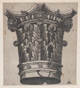 Zrcadlo římské velkoleposti: Kapitál s hlavami a maskami, ca. 1537, ca. 1537