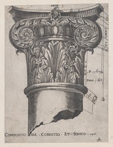Římské zrcadlo velkoleposti: Kompozit korintského a iónského jazyka, ca. 1537, ca. 1537