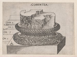 Zrcadlo římské velkoleposti: korintská základna, ca. 1537, ca. 1537 od Master GA