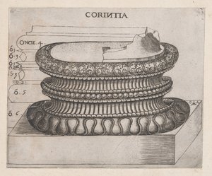 Zrcadlo římské velkoleposti: korintská základna, ca. 1537, ca. 1537 od Master GA