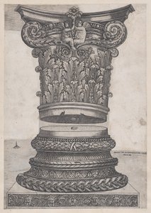 Zrcadlo římské velkoleposti: Zdobený kapitál a základna, ca. 1537, ca. 1537