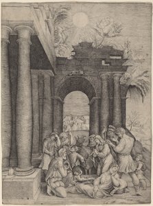 Klanění pastýřů od Master HFE after Domenico Beccafumi