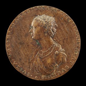 Giulia Orsini, 1537-1598, manželka Baldassarre Rangoni c. 1554 [avers], 1554. od Master IAC. URB.