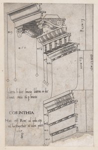Entablatura z fóra Traianus, Řím, 1537., 1537
