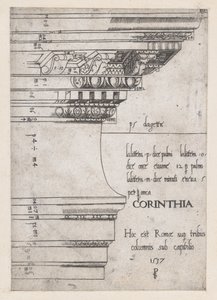 Entablatura z chrámu Castor a Pollux, Řím, 1537., 1537