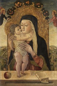 Panna a dítě, kolem 1470-1500 od Master P. Petrus
