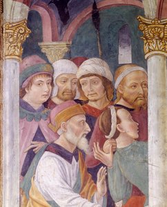 Itálie, region Piemont, provincie Alessandria, freska v kapli v bazilice Santa Maria Assunta