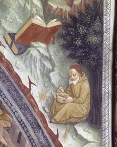 Itálie, region Piemont, provincie Alessandria, freska v kapli v bazilice Santa Maria Assunta