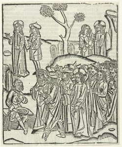 Kristus uzdravuje slepého Bartimaia od Master of Delft (attributed to)