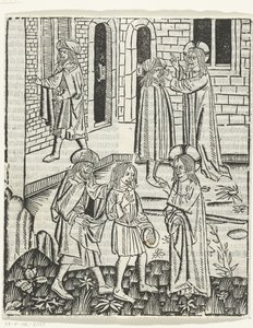 Kristus uzdravuje slepého muže z Bethesdy od Master of Delft (attributed to)