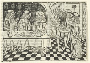 Jídlo s farizeji od Master of Delft (attributed to)