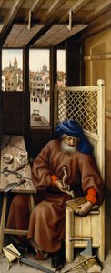 Annunciation Triptych (Merode Altarpiece), c.1427-32 (olej na dubu) od Master of Flémalle