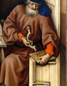 Annunciation Triptych (Merode Altarpiece), c.1427-32 (olej na dubu) od Master of Flémalle