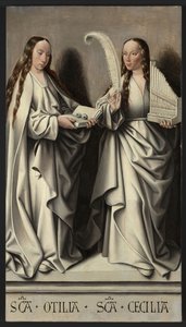Panel svatých Ottilie a Cecílie z oltáře svaté Anny, cca 1503-1506 od Master of Frankfurt