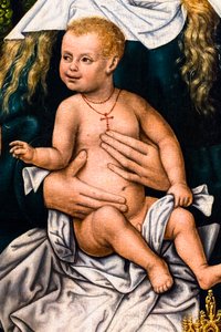 Klanění mudrců, kolem roku 1510 (tempera a olej na dřevě (dub)) od Master of Frankfurt