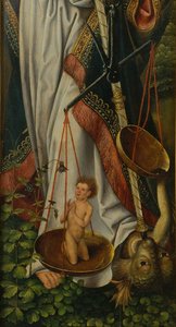 Detail Triptychu Křtu Krista od Master of Frankfurt