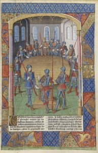 Lancelot z jezera. Král Artuš a rytíři kulatého stolu, 1494.