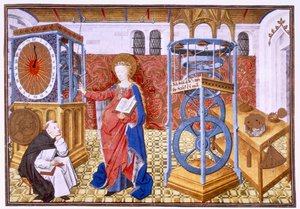 Wisdom Sapience učí autora přikázáním střídmosti, c1455. od Master of Jean Rolin II
