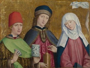 Svatí Cosmas a Damian a Virgin Liesborn Oltarpiece, ca. 1470-1480