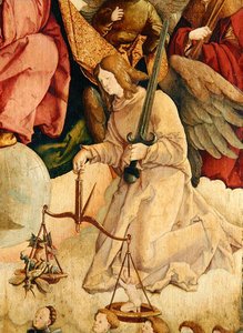 St. Michael Weighing Souls, detail z 